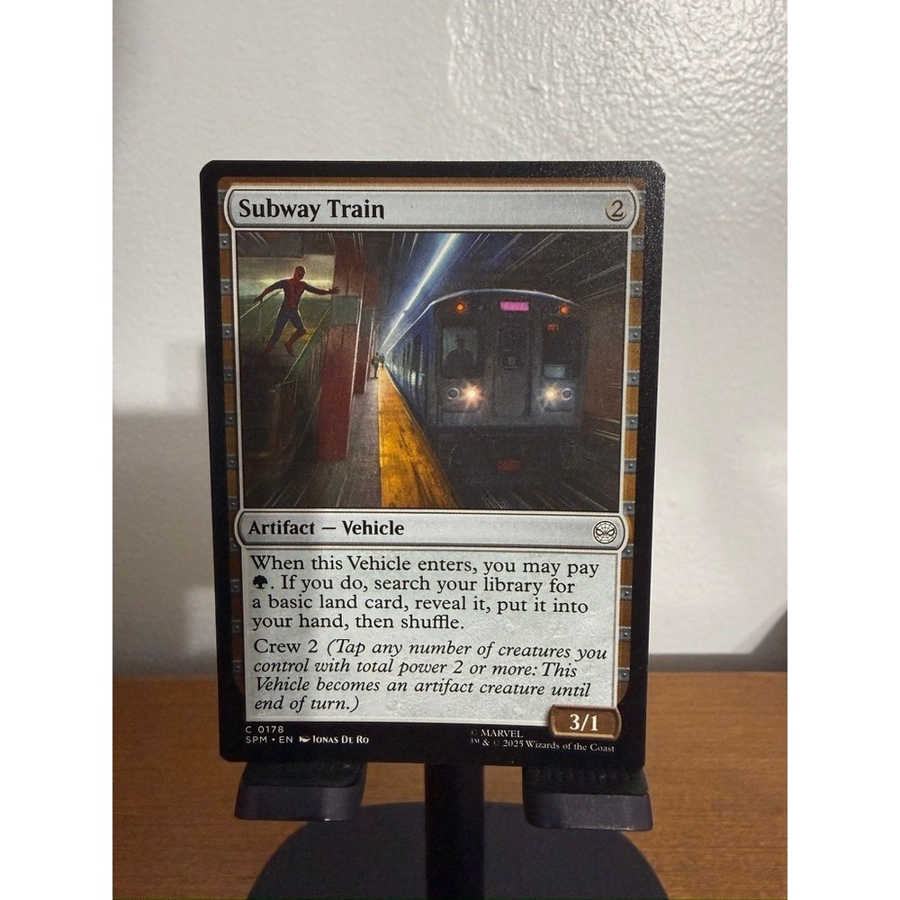 MTG Secret Lair Marvel Subway Train Spider-Man Artifact Vehicle 0178 C Card
